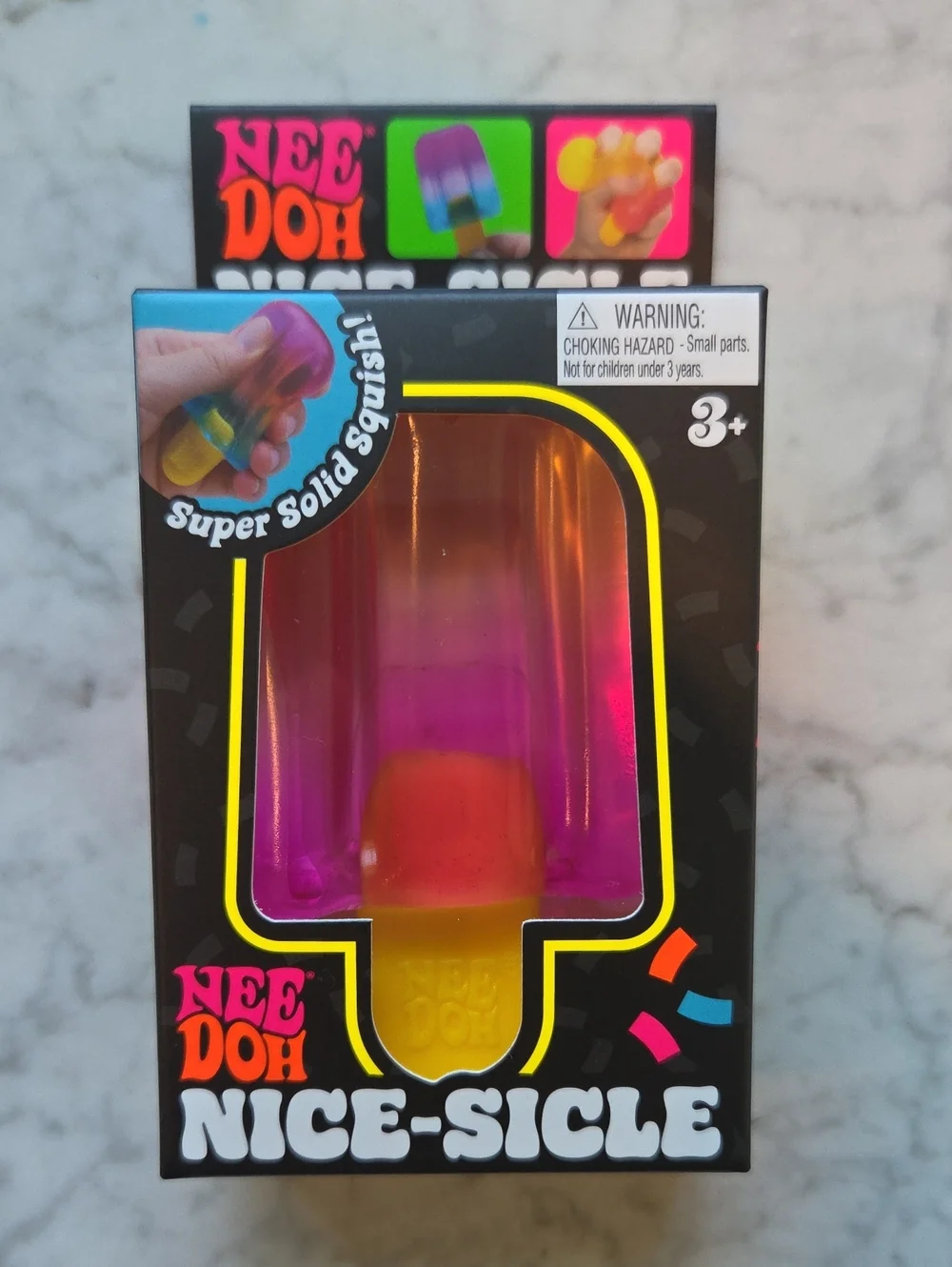 Needoh Nice-Sicle Solid Squish Toy - Pink, Purple, Yellow